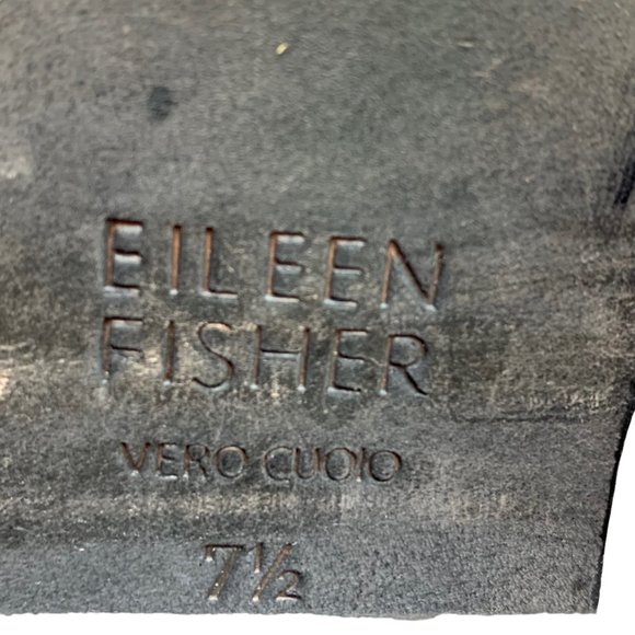 EILEEN‎ FISHER Peer Black Suede Rear Zip Heeled Ankle Booties - Picture 3 of 10